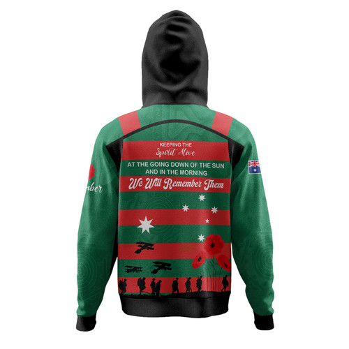 Australia South Sydney Anzac Custom Hoodie - Keeping the Spirit Alive Hoodie