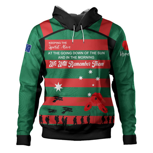 Australia South Sydney Anzac Custom Hoodie - Keeping the Spirit Alive Hoodie