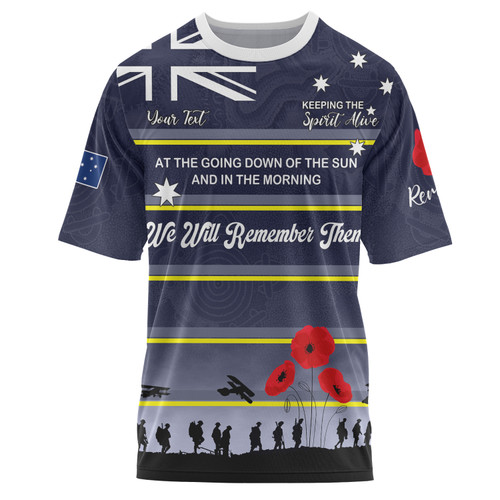 North Queensland Cowboys Anzac Custom T-shirt - Keeping the Spirit Alive T-shirt North Queensland Cowboys Anzac Custom T-shirt - Keeping the Spirit Alive T-shirt