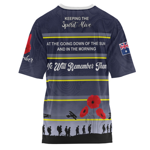 North Queensland Cowboys Anzac Custom T-shirt - Keeping the Spirit Alive T-shirt North Queensland Cowboys Anzac Custom T-shirt - Keeping the Spirit Alive T-shirt