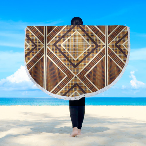 Australia Aboriginal Inspired Beach Blanket - Cross Hatching Aboriginal Art Beach Blanket Australia Aboriginal Inspired Beach Blanket - Cross Hatching Aboriginal Art Beach Blanket