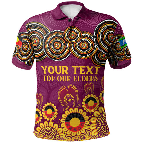 Brisbane Broncos Naidoc Polo Shirt - Custom Broncos For Our Elders Polo Shirt Brisbane Broncos Naidoc Polo Shirt - Custom Broncos For Our Elders Polo Shirt