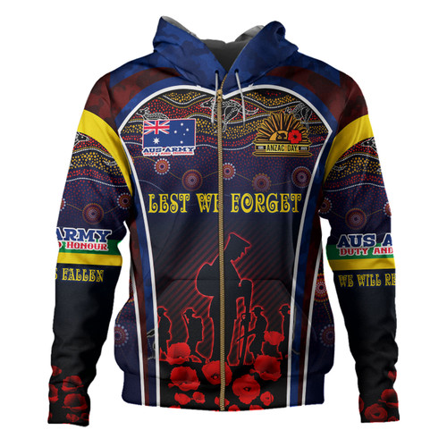 Australia Anzac Poppy Hoodie - Lest We Forget Poppy Flower Symbol