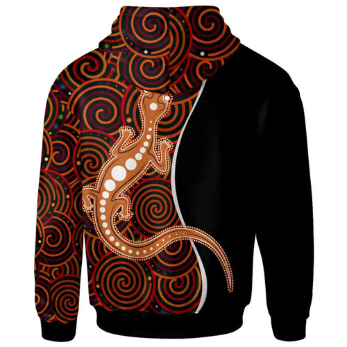 Australia Aboriginal Inspired Hoodie - Indigenous Lizard Dreaming Australia Aboriginal Inspired Hoodie - Indigenous Lizard Dreaming