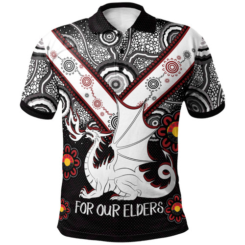 St. George Illawarra Dragons Naidoc Polo Shirt - Custom For Our Elders Polo Shirt