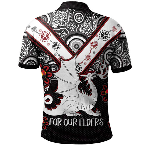St. George Illawarra Dragons Naidoc Polo Shirt - Custom For Our Elders Polo Shirt St. George Illawarra Dragons Naidoc Polo Shirt - Custom For Our Elders Polo Shirt