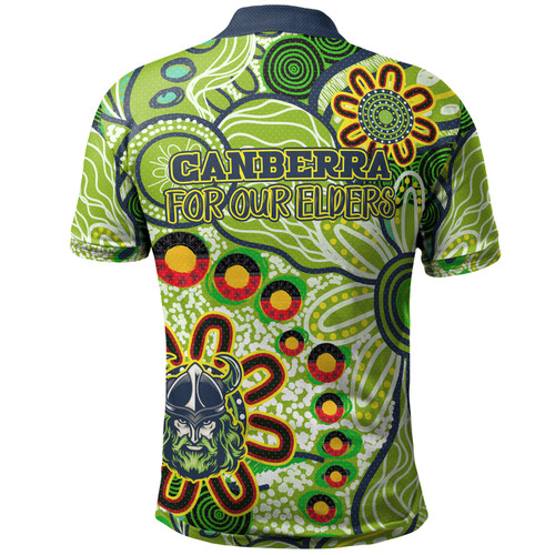 Canberra Raiders Naidoc Polo Shirt - Custom For Our Elders Polo Shirt Canberra Raiders Naidoc Polo Shirt - Custom For Our Elders Polo Shirt