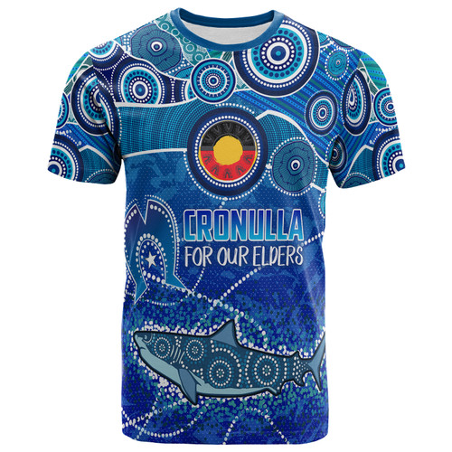 Cronulla-Sutherland Sharks Naidoc T-shirt - Custom For Our Elders T-shirt