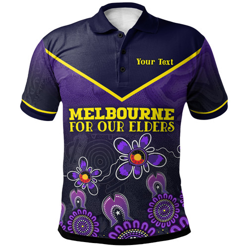 Melbourne Storm Naidoc Polo Shirt - Custom For Our Elders Purple Polo Shirt Melbourne Storm Naidoc Polo Shirt - Custom For Our Elders Purple Polo Shirt