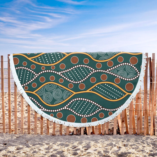 Australia Aboriginal Inspired Beach Blanket Australia Aboriginal Inspired Beach Blanket