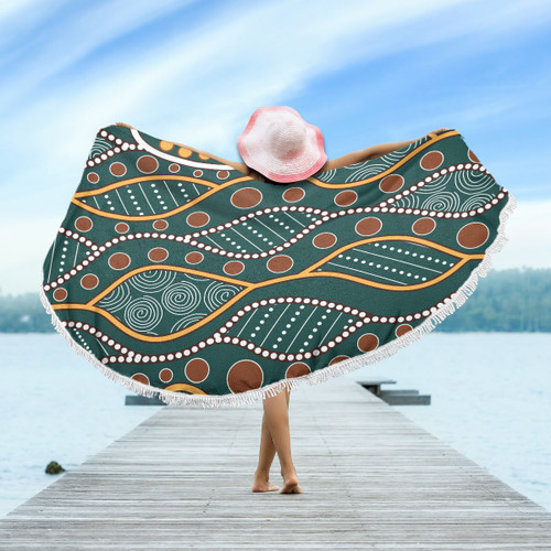 Australia Aboriginal Inspired Beach Blanket Australia Aboriginal Inspired Beach Blanket