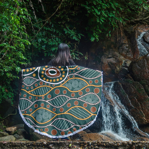 Australia Aboriginal Inspired Beach Blanket Australia Aboriginal Inspired Beach Blanket