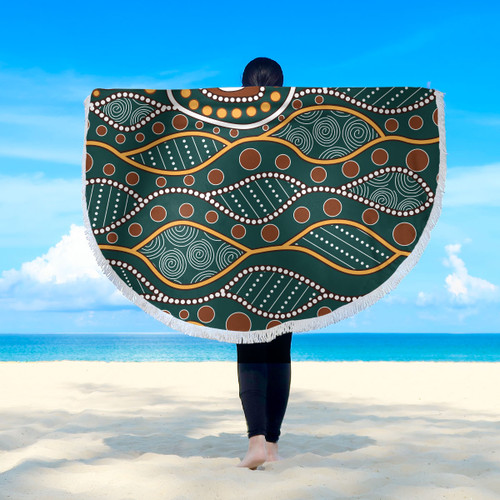 Australia Aboriginal Inspired Beach Blanket Australia Aboriginal Inspired Beach Blanket