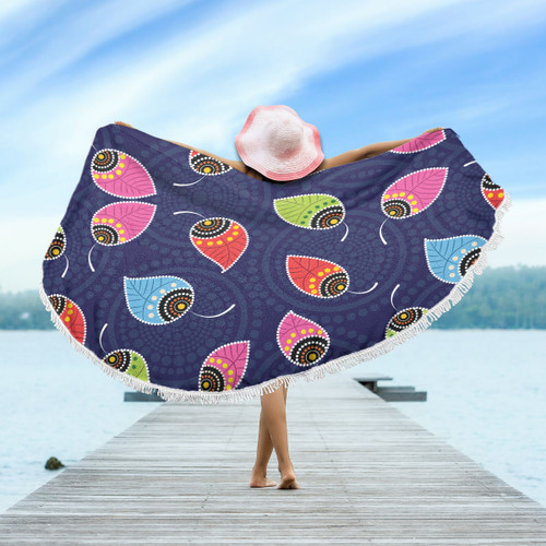 Australia Aboriginal Inspired Beach Blanket - Aboriginal Art Vector Beach Blanket Australia Aboriginal Inspired Beach Blanket - Aboriginal Art Vector Beach Blanket
