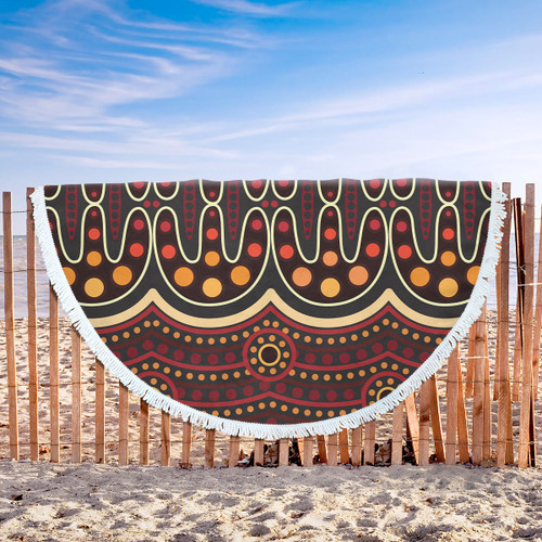 Australia Aboriginal Inspired Beach Blanket - Aboriginal Indigenous Dot Art Pattern Beach Blanket Australia Aboriginal Inspired Beach Blanket - Aboriginal Indigenous Dot Art Pattern Beach Blanket