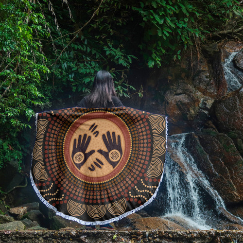 Australia Aboriginal Inspired Beach Blanket - Concept Art Aboiginal Inspired Dot Painting Style Beach Blanket Australia Aboriginal Inspired Beach Blanket - Concept Art Aboiginal Inspired Dot Painting Style Beach Blanket