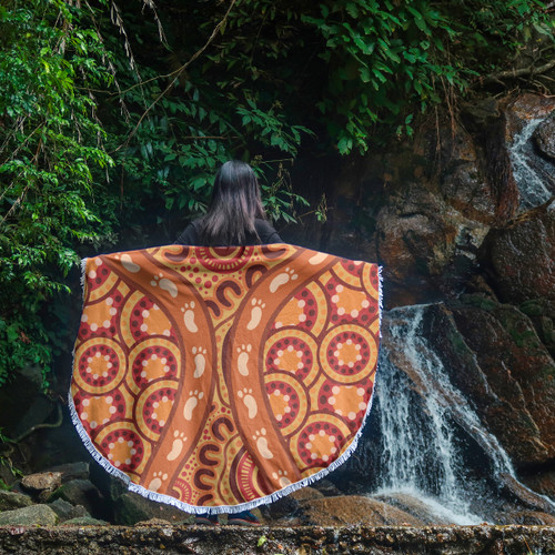 Australia Aboriginal Inspired Beach Blanket - Indigenous Art Aboriginal Inspired Dot Painting Style Beach Blanket 6 Australia Aboriginal Inspired Beach Blanket - Indigenous Art Aboriginal Inspired Dot Painting Style Beach Blanket 6