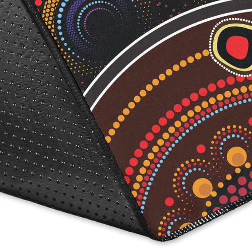 Australia Aboriginal Inspired Area Rug - Aboriginal Style Of Dot Painting