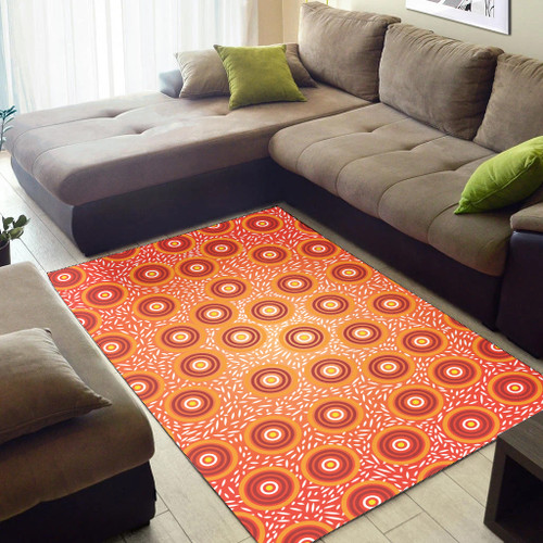 Australia Aboriginal Inspired Area Rug -  Aboriginal Art Seamless Pattern