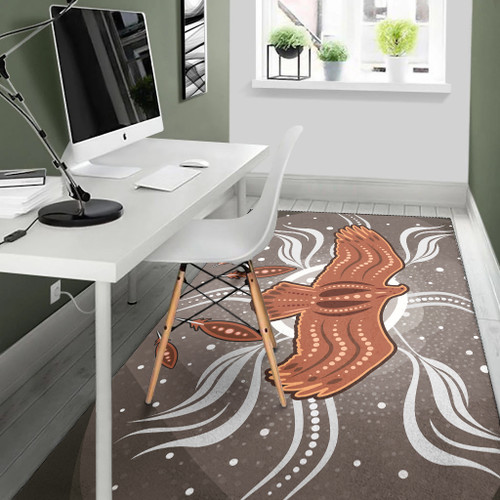 Australia Aboriginal Inspired Area Rug - Aboriginal Dot Art Vector Painting With Eagle Australia Aboriginal Inspired Area Rug - Aboriginal Dot Art Vector Painting With Eagle