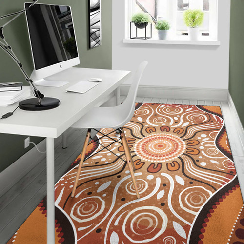 Australia Aboriginal Inspired Area Rug - Aboriginal Dot Art Background Australia Aboriginal Inspired Area Rug - Aboriginal Dot Art Background