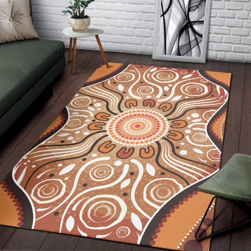 Australia Aboriginal Inspired Area Rug - Aboriginal Dot Art Background Australia Aboriginal Inspired Area Rug - Aboriginal Dot Art Background