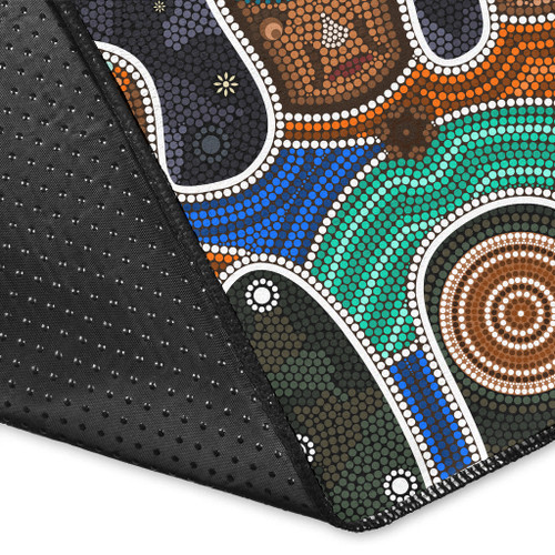 Australia Aboriginal Inspired Area Rug - Friendship Aboriginal Style Australia Aboriginal Inspired Area Rug - Friendship Aboriginal Style