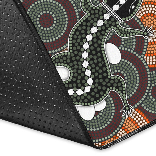 Australia Aboriginal Inspired Area Rug - Crocodile Aboriginal Dot Art Vector Australia Aboriginal Inspired Area Rug - Crocodile Aboriginal Dot Art Vector