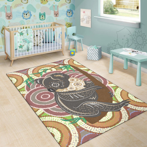 Australia Aboriginal Inspired Area Rug - Koala Aboriginal Dot Art Vector Australia Aboriginal Inspired Area Rug - Koala Aboriginal Dot Art Vector