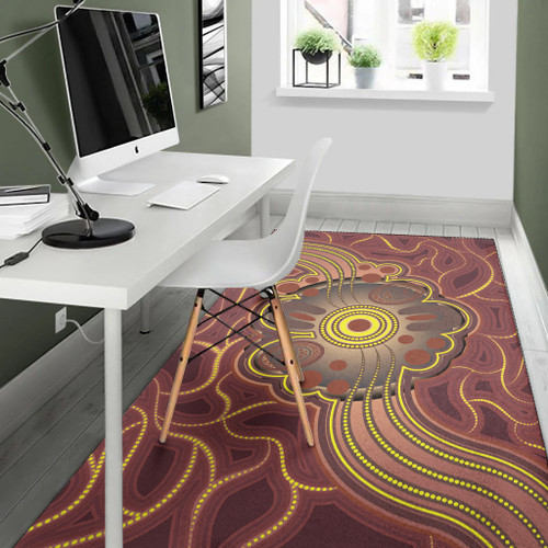 Australia Aboriginal Inspired Area Rug - Aboriginal Dot Art Vector Background Australia Aboriginal Inspired Area Rug - Aboriginal Dot Art Vector Background