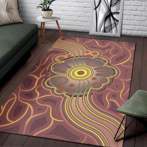 Australia Aboriginal Inspired Area Rug - Aboriginal Dot Art Vector Background Australia Aboriginal Inspired Area Rug - Aboriginal Dot Art Vector Background