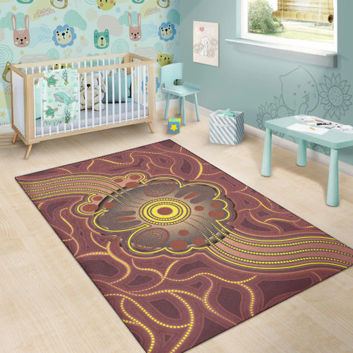 Australia Aboriginal Inspired Area Rug - Aboriginal Dot Art Vector Background Australia Aboriginal Inspired Area Rug - Aboriginal Dot Art Vector Background