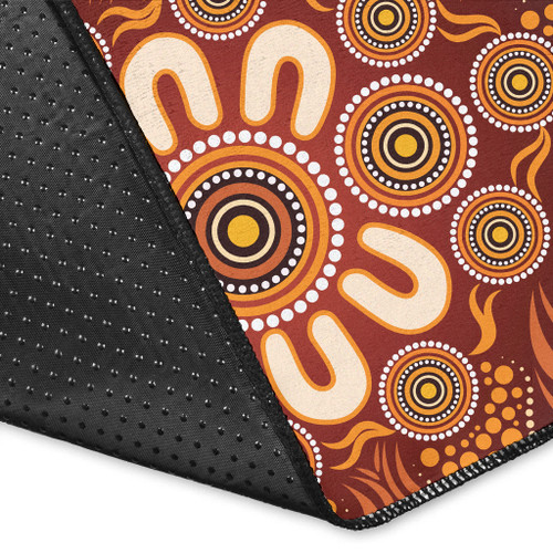 Australia Aboriginal Inspired Area Rug - Aboriginal Art Dot Painting Pattern Australia Aboriginal Inspired Area Rug - Aboriginal Art Dot Painting Pattern
