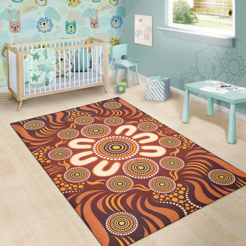 Australia Aboriginal Inspired Area Rug - Aboriginal Art Dot Painting Pattern Australia Aboriginal Inspired Area Rug - Aboriginal Art Dot Painting Pattern