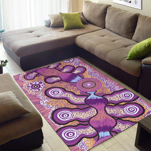 Australia Aboriginal Inspired Area Rug - Indigenous Art Aboriginal Inspired Dot Painting Style Australia Aboriginal Inspired Area Rug - Indigenous Art Aboriginal Inspired Dot Painting Style