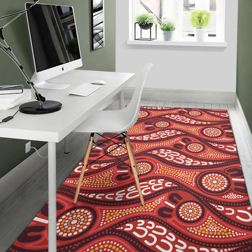 Australia Aboriginal Inspired Area Rug - Indigenous Art Aboriginal Inspired Dot Painting Style 4 Australia Aboriginal Inspired Area Rug - Indigenous Art Aboriginal Inspired Dot Painting Style 4