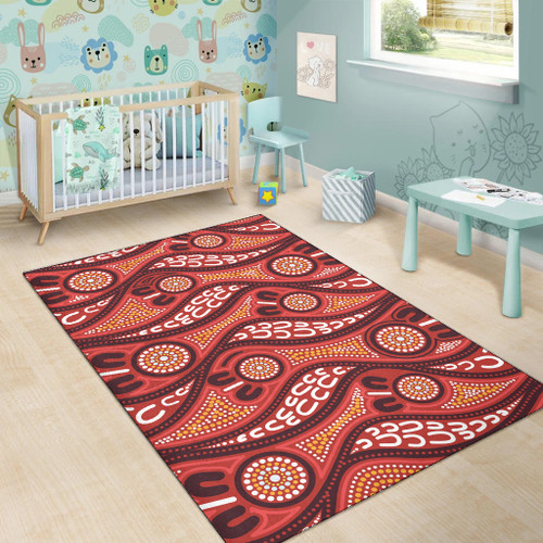 Australia Aboriginal Inspired Area Rug - Indigenous Art Aboriginal Inspired Dot Painting Style 4 Australia Aboriginal Inspired Area Rug - Indigenous Art Aboriginal Inspired Dot Painting Style 4