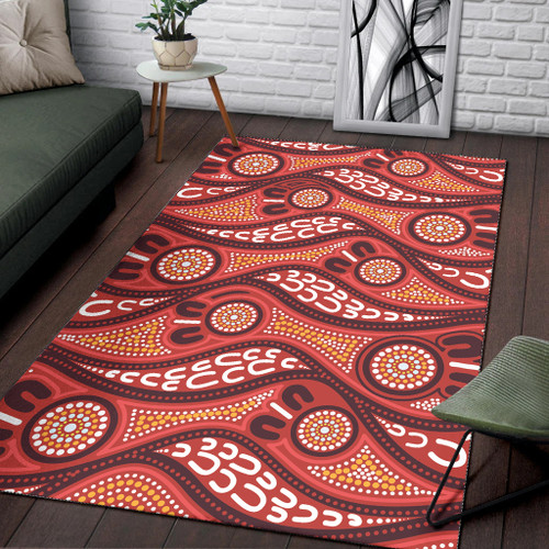 Australia Aboriginal Inspired Area Rug - Indigenous Art Aboriginal Inspired Dot Painting Style 4 Australia Aboriginal Inspired Area Rug - Indigenous Art Aboriginal Inspired Dot Painting Style 4