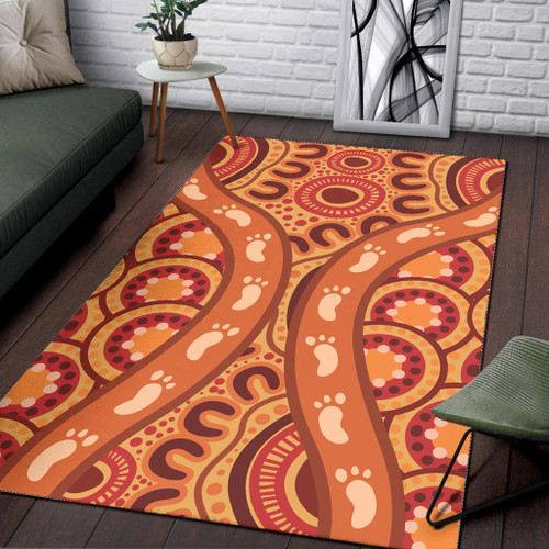 Australia Aboriginal Inspired Area Rug - Indigenous Art Aboriginal Inspired Dot Painting Style 7 Australia Aboriginal Inspired Area Rug - Indigenous Art Aboriginal Inspired Dot Painting Style 7