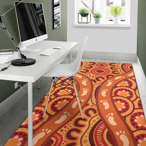 Australia Aboriginal Inspired Area Rug - Indigenous Art Aboriginal Inspired Dot Painting Style 7 Australia Aboriginal Inspired Area Rug - Indigenous Art Aboriginal Inspired Dot Painting Style 7