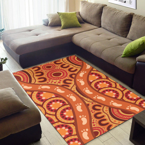 Australia Aboriginal Inspired Area Rug - Indigenous Art Aboriginal Inspired Dot Painting Style 7 Australia Aboriginal Inspired Area Rug - Indigenous Art Aboriginal Inspired Dot Painting Style 7
