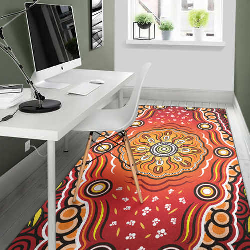 Australia Aboriginal Inspired Area Rug - Dot Design Vector Aboriginal Artwork Australia Aboriginal Inspired Area Rug - Dot Design Vector Aboriginal Artwork