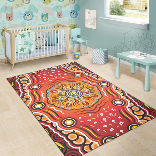 Australia Aboriginal Inspired Area Rug - Dot Design Vector Aboriginal Artwork Australia Aboriginal Inspired Area Rug - Dot Design Vector Aboriginal Artwork