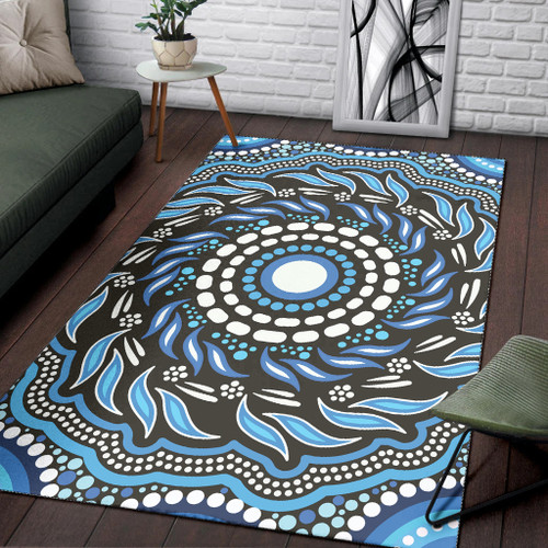 Australia Aboriginal Inspired Area Rug - Aboriginal Dot Art Vector Background Connection Concept Australia Aboriginal Inspired Area Rug - Aboriginal Dot Art Vector Background Connection Concept