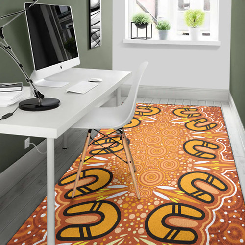 Australia Aboriginal Inspired Area Rug - Aboriginal Dot Design Background Australia Aboriginal Inspired Area Rug - Aboriginal Dot Design Background