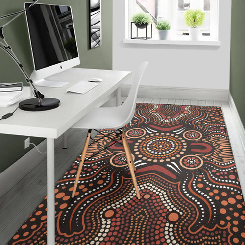 Australia Aboriginal Inspired Area Rug - Aboriginal Style Of Background