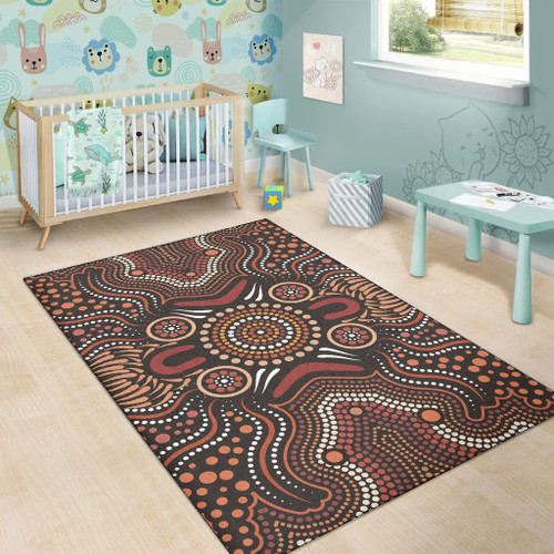 Australia Aboriginal Inspired Area Rug - Aboriginal Style Of Background