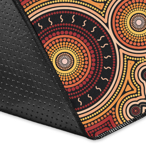 Australia Aboriginal Inspired Area Rug - Aboriginal Indigenous Dot Art Vector Style Australia Aboriginal Inspired Area Rug - Aboriginal Indigenous Dot Art Vector Style