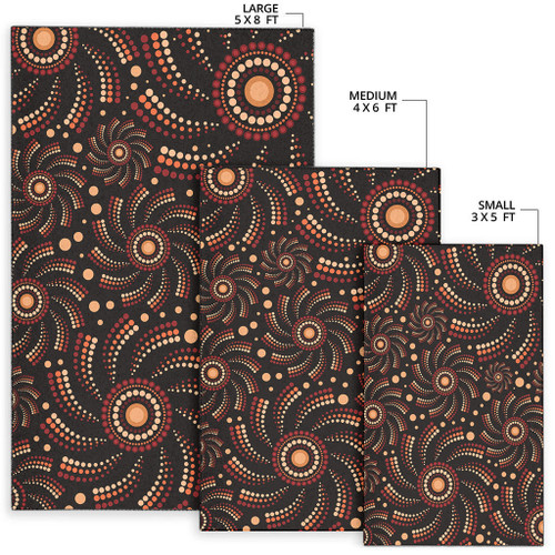 Australia Aboriginal Inspired Area Rug - Aboriginal Dot Mandala Art Style