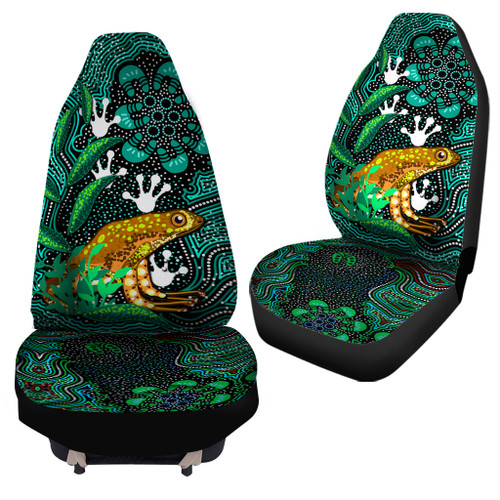 Australia Car Seat Cover - Dreaming Indigenous Frog Australia Car Seat Cover - Dreaming Indigenous Frog
